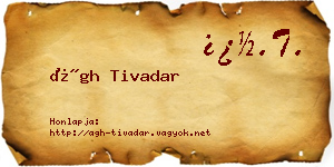 Ágh Tivadar névjegykártya